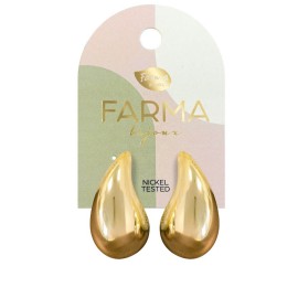Farma Bijoux Υποαλλεργικά Σκουλαρίκια Χρυσές Μεγάλες Σταγόνες 30mm BEWOW10 1 ζευγάρι