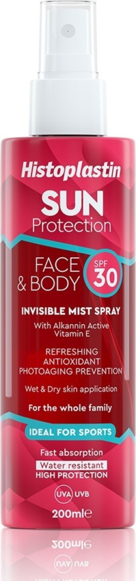 Histoplastin Sun Protection Face & Body Invisible Mist Spray SPF30 200ml