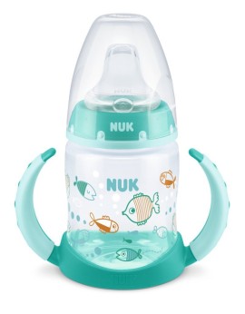 Nuk Εκπαιδευτικό Μπιμπερό με Λαβές First Choice 6m+ Βεραμάν με Ψαράκια 150ml 10.743.943