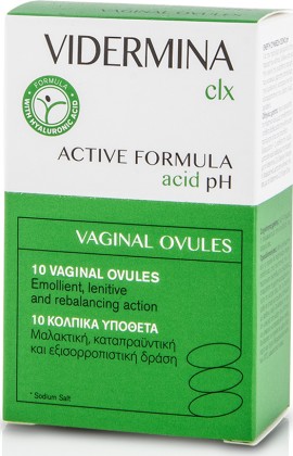 Vidermina CLX Vaginal Ovules 10 Κολπικά Υπόθετα