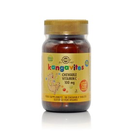 Solgar Kangavites Vitamin C 100mg Πορτοκάλι 90tabs Μασώμενα