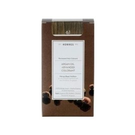 Korres Argan Oil Advanced Colorant Βαφή Μαλλιών 6.1 Ξανθό Σκούρο Σαντρέ 145ml