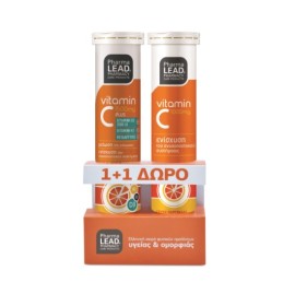 PharmaLead Φόρμουλα Βιταμινών με Vitamin C 1500mg 20tabs + Vitamin C 1000mg 20tabs 1+1 ΔΩΡΟ Αναβράζοντα