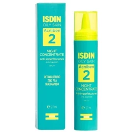 ISDIN Oily Skin Acniben 2 Night Concentrate Serum, нощен серум срещу несъвършенства за мазна кожа 27 мл