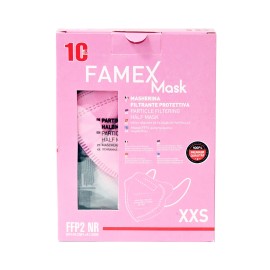 Famex Μάσκα Προστασίας FFP2 NR XXS για Παιδιά Ροζ 10τμχ