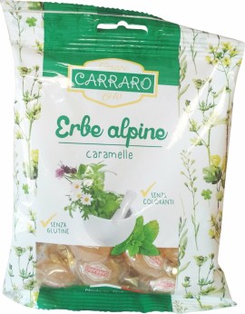 Carraro Carraro Καραμέλες για το Λαιμό Αλπικά Βότανα 100gr