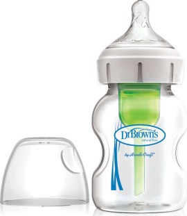 Dr Browns Μπιμπερό Γυάλινο Options με Φαρδύ Λαιμό 150ml 1τμχ WB51730