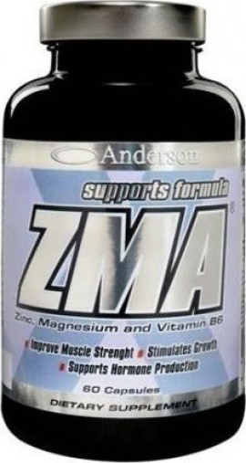 Anderson ZMA, Zinc, Magnesium, Vitamin B6 60caps
