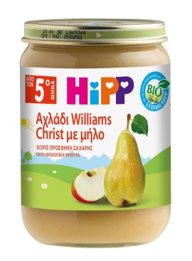 Hipp Φρουτόκρεμα Μήλο Με Αχλάδι Βιολογικής Καλλιέργειας 5m+ 190gr χωρίς Γλουτένη