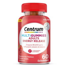 Centrum MultiGummies Adult Πολυβιταμίνη για Ενέργεια & Ενίσχυση του Ανοσοποιητικού Φρούτα του Δάσους 60 ζελεδάκια