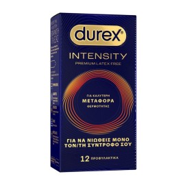 Durex Intensity Premium Latex-Free Εξαιρετικά Λεπτά Προφυλακτικά, 12τμχ