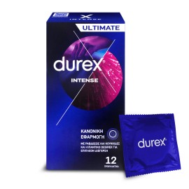 DUREX Intense Ultimate Προφυλακτικά με Ραβδώσεις και Κουκκίδες 12τμχ
