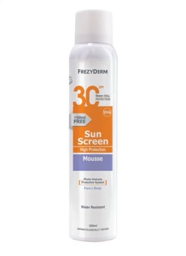 FREZYDERM Sun Screen Mousse Face &Body SPF30 200ml