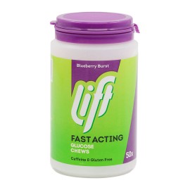 Lift Fast Acting Μασώμενες Ταμπλέτες Γλυκόζης 50tabs Blueberry Burst