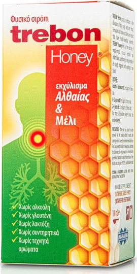 Trebon Honey Φυσικό Σιρόπι με Μέλι για Βήχα & Πονόλαιμο 100ml