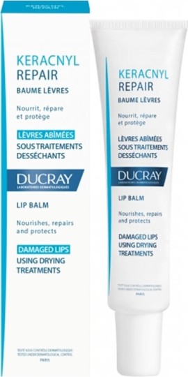 Ducray Keracnyl Repair Lip Balm, Αντισταθμιστικό Βάλσαμο για Προστασία και Επανόρθωση Χειλιών 15ml