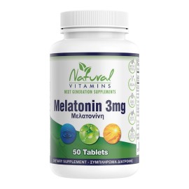 Natural Vitamins Melatonin 3mg Συμπλήρωμα για τον Υπνο 50tabs