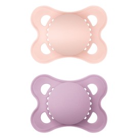 Mam Original Colours Of Nature Πιπίλα Σιλικόνης 2-6m Matt Ροζ - Μωβ 2τμχ