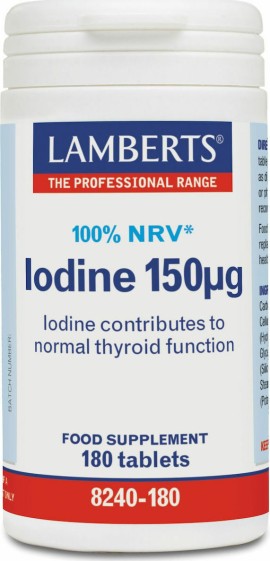 Lamberts Iodine Ιώδιο 150μg 180tabs