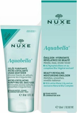 NUXE Aquabella Emulsion Cream 50ml & ΔΩΡΟ Aquabella Micro-Exfoliating Gel 30ml