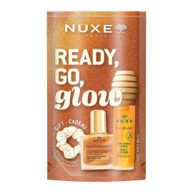 Nuxe КОЛЕДНА ПРОМОЦИЯ 2025 Ready, Go, Glow с Reve de Miel 10ml, Huile Prodigieuse или 10ml и БЕЗПЛАТНА скручваща маска