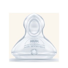 Nuk First Choice Plus Θηλή Σιλικόνης Μ Μεσαία Οπή για Γάλα με Βαλβίδα 6-18m 1τμχ 10.721.278