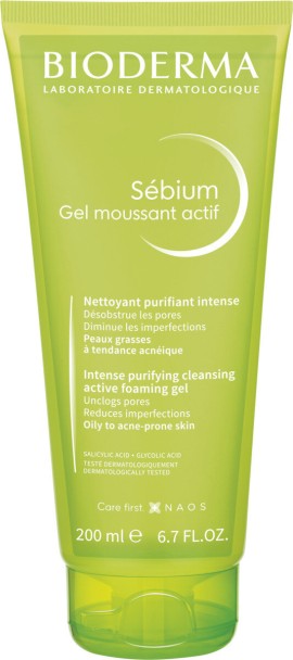 Bioderma Sebium Gel Moussant Actif 200ml