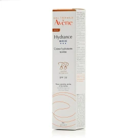 Avene Hydrance BB Rich 24-часов хидратиращ дневен лосион за лице с тониран SPF30 за суха кожа срещу несъвършенства 40 мл