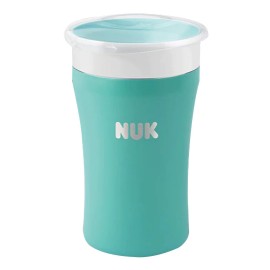 Nuk Magic Cup Θερμός με Περιμετρικό Χείλος από Ανοξείδωτο Ατσάλι 8m+ Τιρκουάζ 230ml 10.255.679