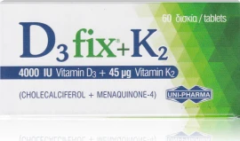 D3 Fix 4000iu + K2 45mg 60 капсули