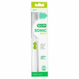GUM Sonic Daily Soft 4100 Ηλεκτρική Οδοντόβουρτσα Μπαταρίας Λευκό 1τμχ