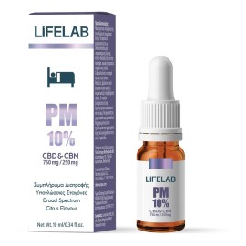 Tikun Lifelab PM 10% Συμπλήρωμα Κάνναβης με CBD 750mg & CBN 250mg 10ml