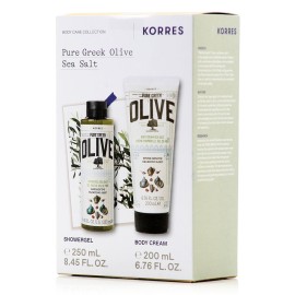 Korres PROMO 2026 Pure Greek Olive Oil Sea Salt με Shower Gel Αφρόλουτρο Θαλασσινό Αλάτι 250ml & Body Cream Ενυδατικό Γαλάκτωμα Θαλασσινό Αλάτι 200ml