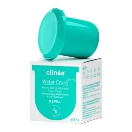 Clinea Water Crush Refill 48-часов хидратиращ дневен крем за лице със SPF15 с хиалуронова киселина 50 мл Refill