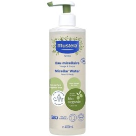 Mustela Bio Micellar Water, Βιολογικό Νερό Καθαρισμού με Βιολογικό Ελαιόλαδο για Βρέφη από τη Γέννηση 400ml με Αντλία
