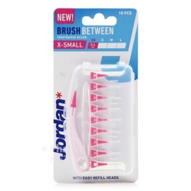 Jordan Μεσοδόντια Βουρτσάκια Ροζ Extra Small  0.4mm 10τμχ