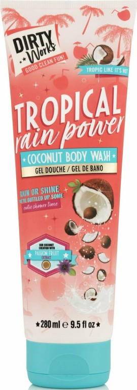 Dirty Works Tropical Rain Power Coconut Body Wash Αφρόλουτρο Καρύδα 280ml