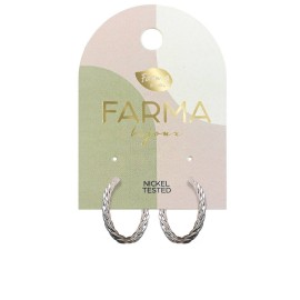 Farma Bijoux Υποαλλεργικά Σκουλαρίκια Κρίκοι Σπιράλ Ασημένιοι C884 20mm 1 Ζευγάρι