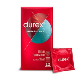 Durex Προφυλακτικά Sensitive Λεπτά με Στενή Εφαρμογή 12τμχ
