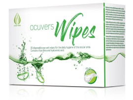 Occuvers Eye Wet Wipes,  Οφθαλμική Γάζα Καθαρισμού Ματιών & Βλεφάρων με Αλόη και Υαλουρονικό Οξύ 20τμχ