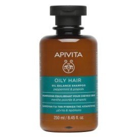 APIVITA Oil Balance Shampoo με Μέντα & Πρόπολη για Ρύθμιση Λιπαρότητας 250ml
