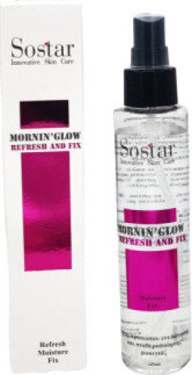 SOSTAR Mornin Glow Refresh & Fix Σπρέι Προσώπου Ενυδάτωσης & Σταθεροποίησης Μακιγιάζ 125ml