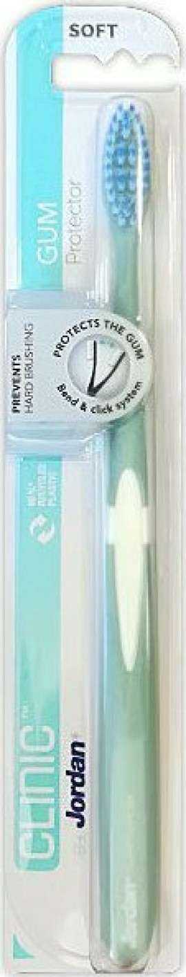 JORDAN Clinic Gum Protector Soft Toothbrush Οδοντόβουρτσα Μαλακή, Βεραμάν 1τμχ