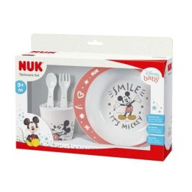 Nuk Εκπαιδευτικό Σετ Φαγητού Mickey Mouse από Μελαμίνη Ροζ 4τμχ για 9+ μηνών 10.225.015