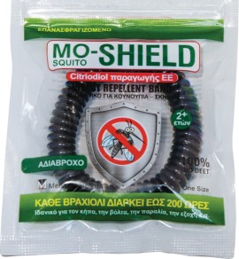 Mo-Shield Αντικουνουπικό Βραχιολάκι ΜΑΥΡΟ, 1τμχ