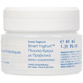 Korres Greek Yoghurt Smart Probiotic Intense Cream Ενυδατική Κρέμα Προσώπου Πλούσιας Υφής με Προβιοτικά για Ξηρές Επιδερμίδες, 40ml