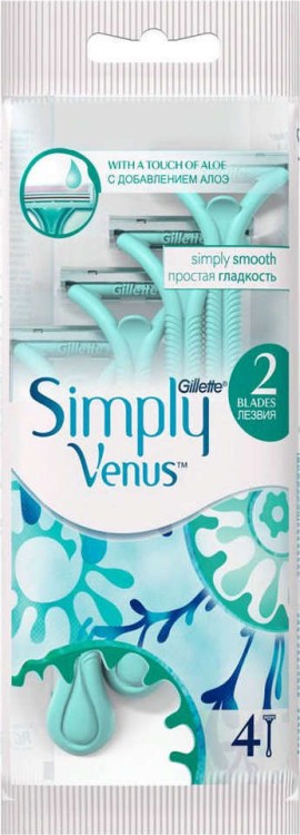 Gillette Simply Venus Ξυραφάκια Μιας Χρήσης με 2 Λεπίδες 4τμχ