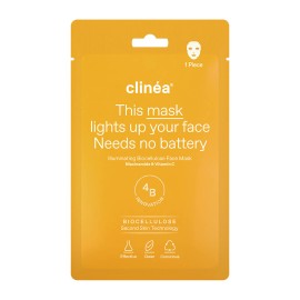 Clinea Illuminating Biocellulose Face Mask, Μάσκα Προσώπου Για Λάμψη 1τμχ