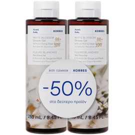Korres PROMO White Blossom Αφρόλουτρο Λευκά Ανθη 50% στο 2ο Προϊόν  2x250ml