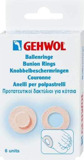 Gehwol Bunion Ring Round Προστατευτικοί Δακτύλιοι για Κότσια 6τμχ